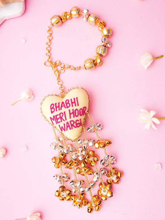 Decorative bhabhi meri hoor wargi lumba with ghungaroo detail