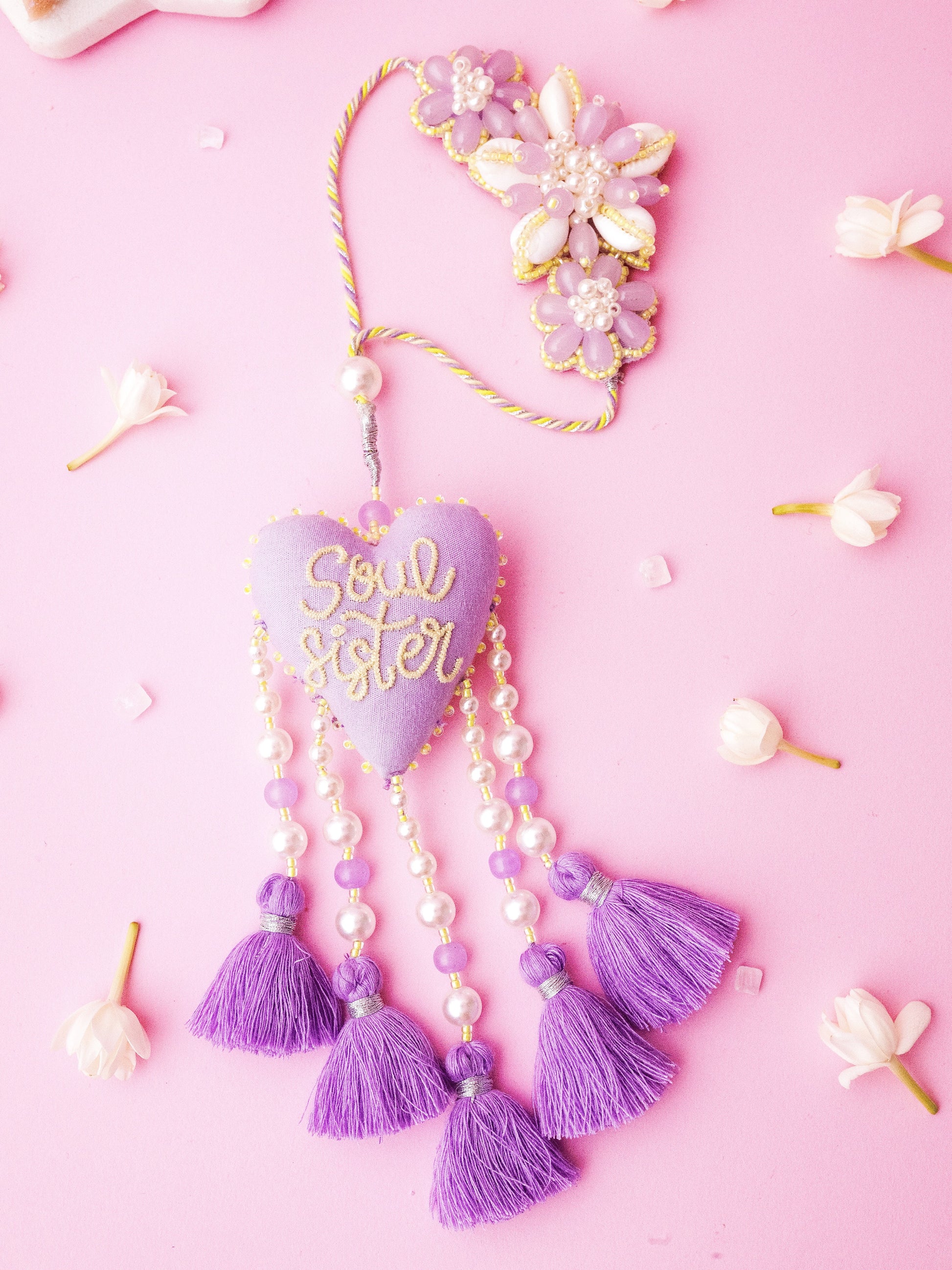 Decorative soul sister lumba with pearl and tassel detail