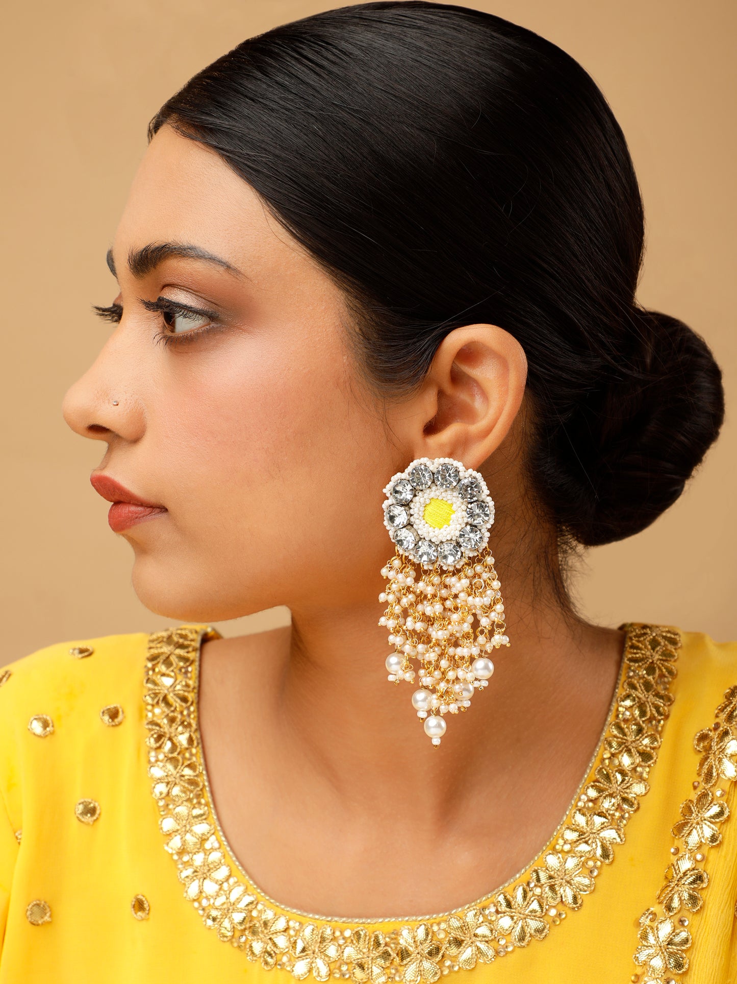 Falguni Yellow Earrings