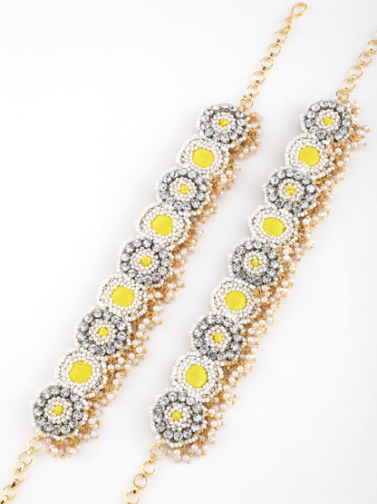 Falguni Yellow Pair Of Payal