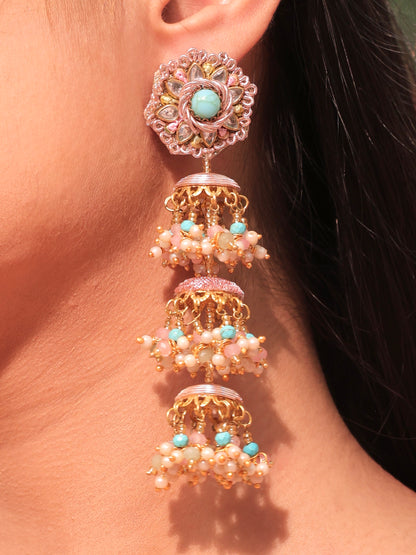 Firoza (Earrings & Mathapatti Set)