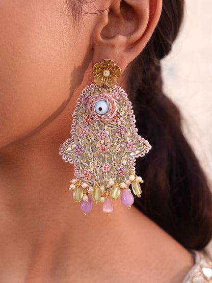 Hamsa (Earrings, Mathapatti, Choker & Pair Of Hathphool)