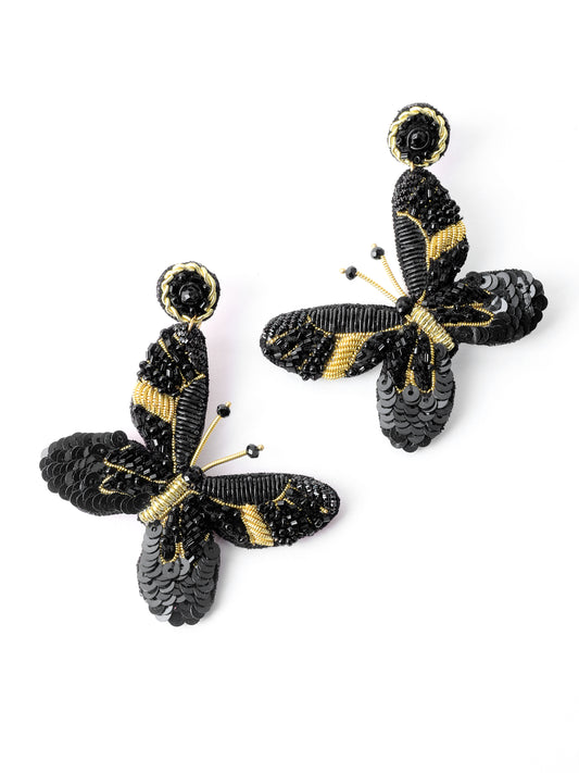 Black Butterfly Earrings