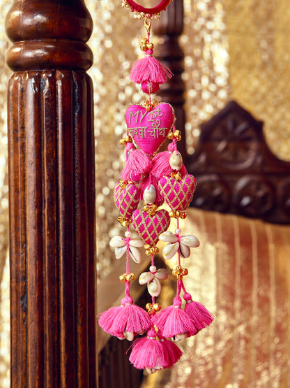 My First Karwa Chauth Rani Pink Bangle with Latkan (Single Hand)