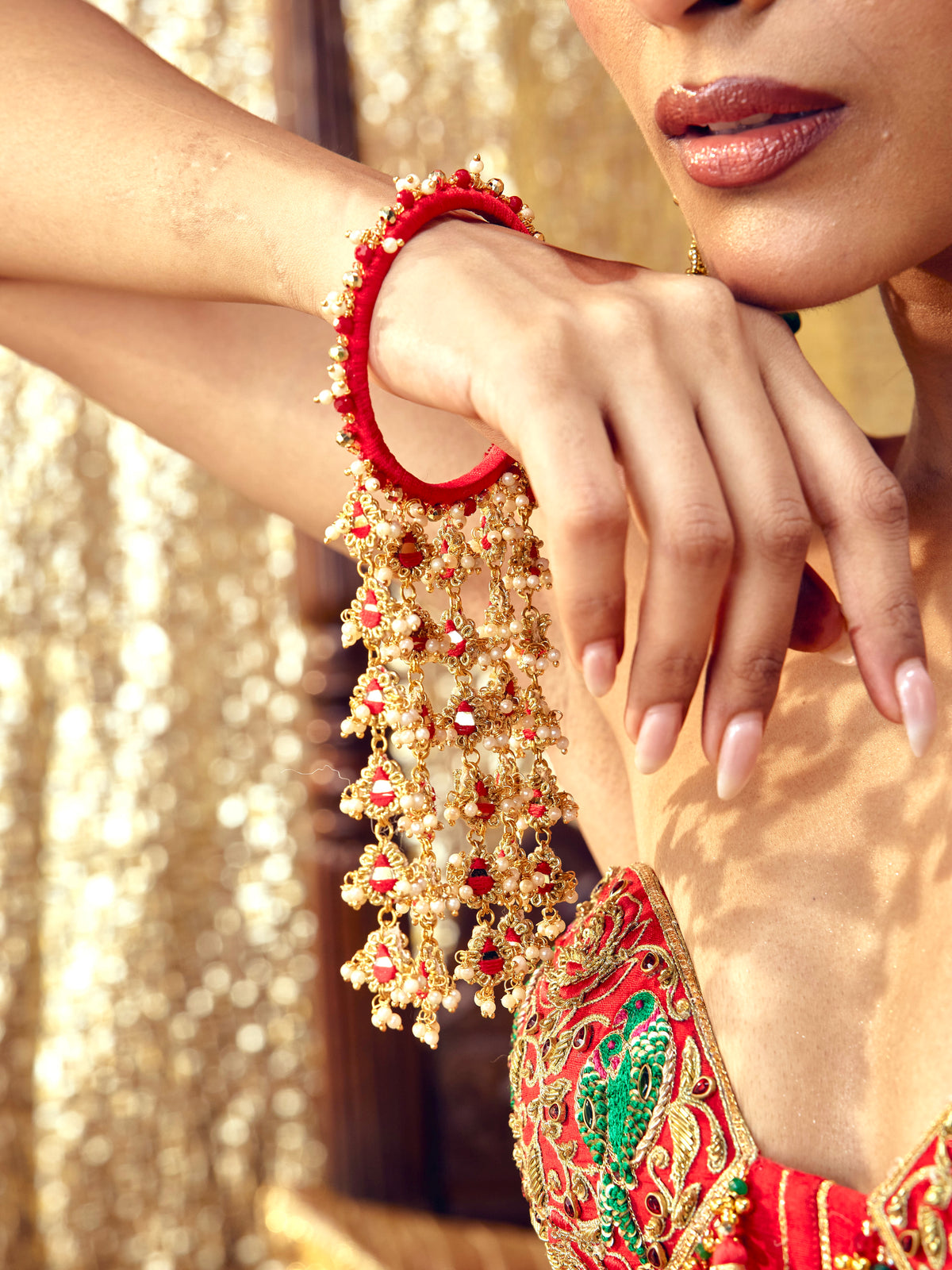 Jhilmil Bangles (Set of 2) - Red