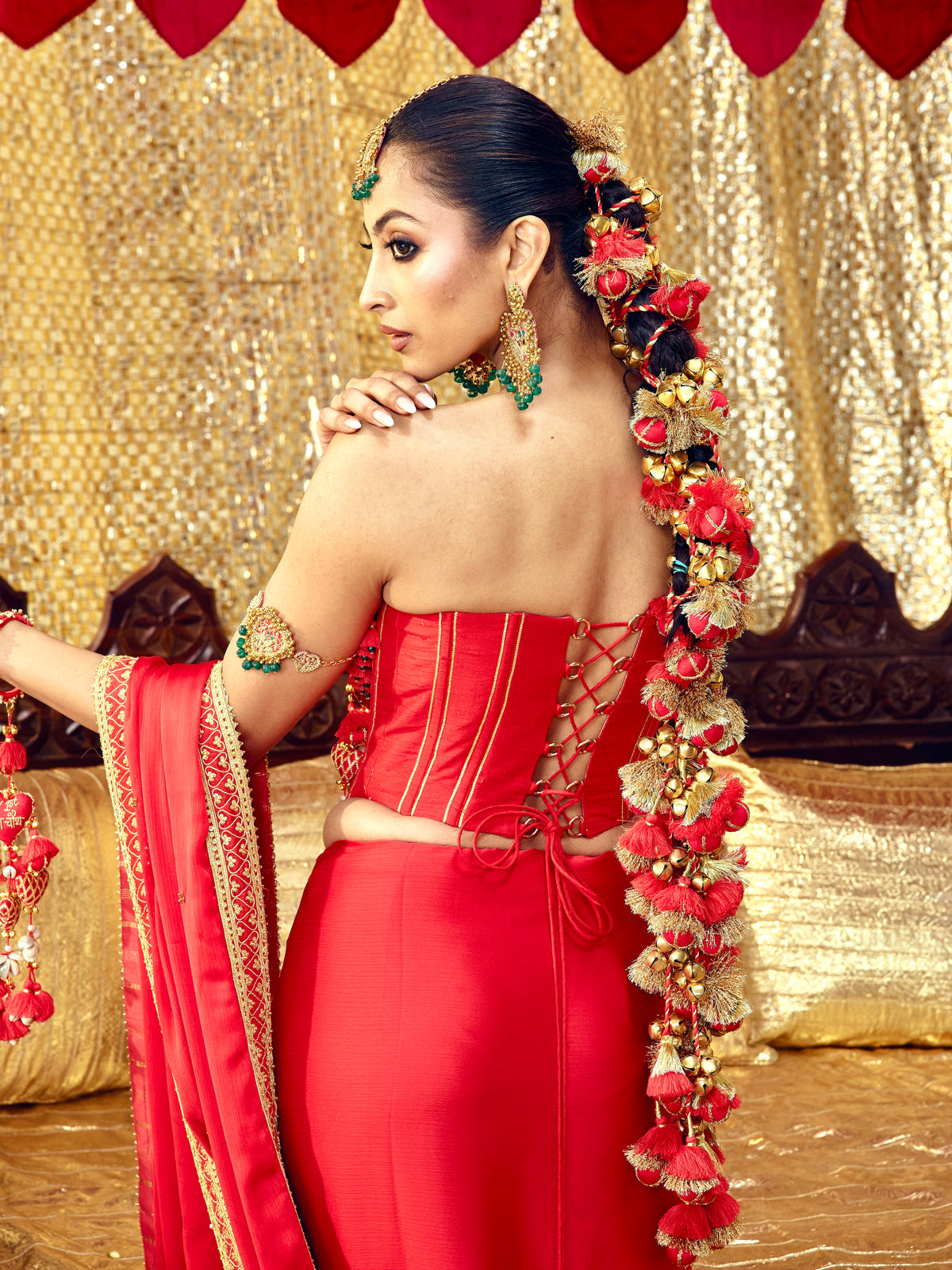 Tota Maina Corset Saree Set