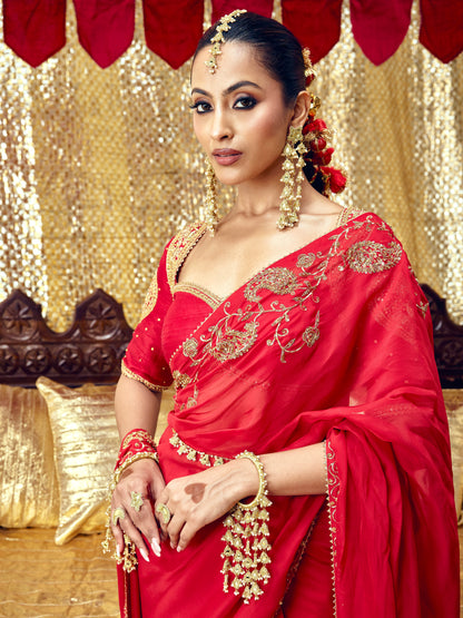 Gulaab Saree Set - Red