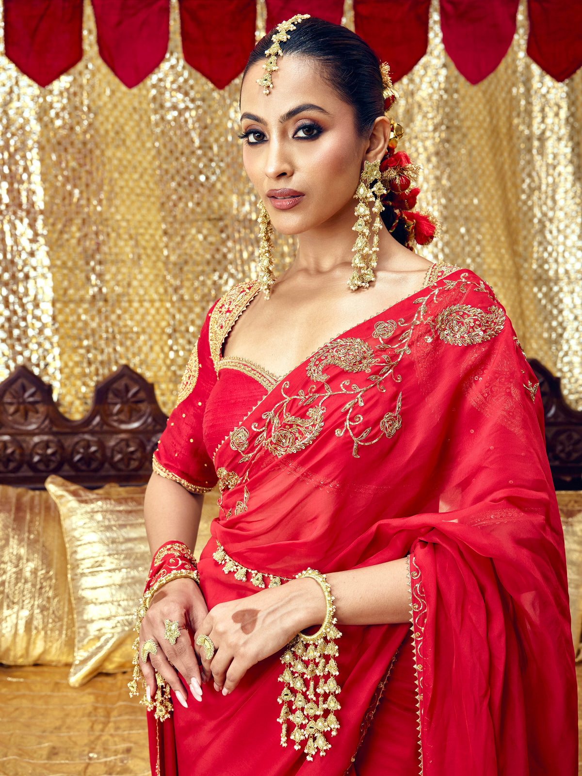 Gulaab Saree Set - Red