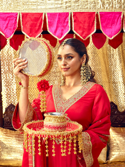 Tota Maina Karwa Chauth Channi - Red