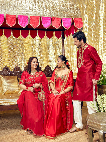 Gulaab Saree Set - Red (Sasu Maa Edition)