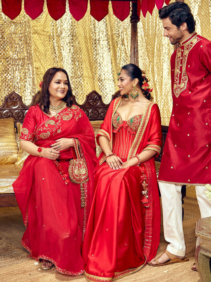 Gulaab Saree Set - Red (Sasu Maa Edition)