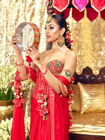 Tota Maina Earrings & Mangtikka Set