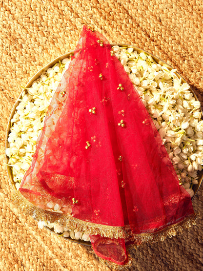 Kumkum Karwa Chauth Chunri - Maroon