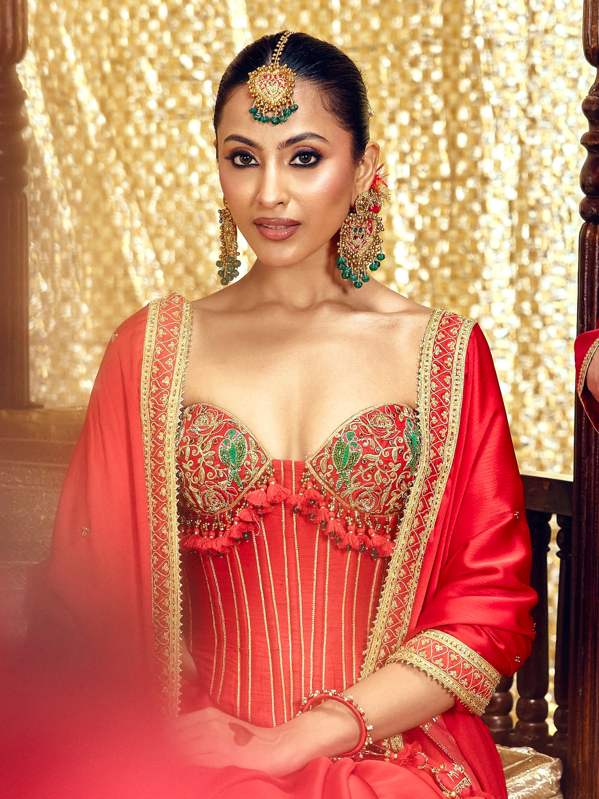 Tota Maina Corset Saree Set