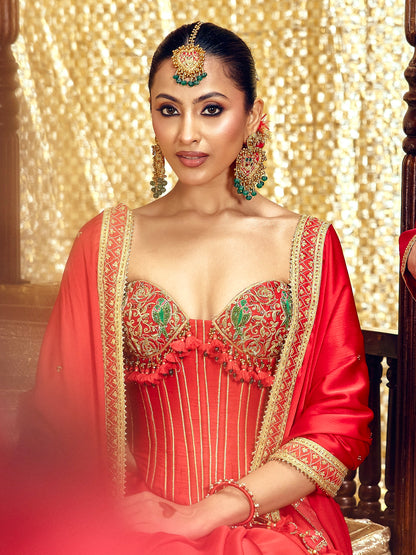 Tota Maina Corset Saree Set