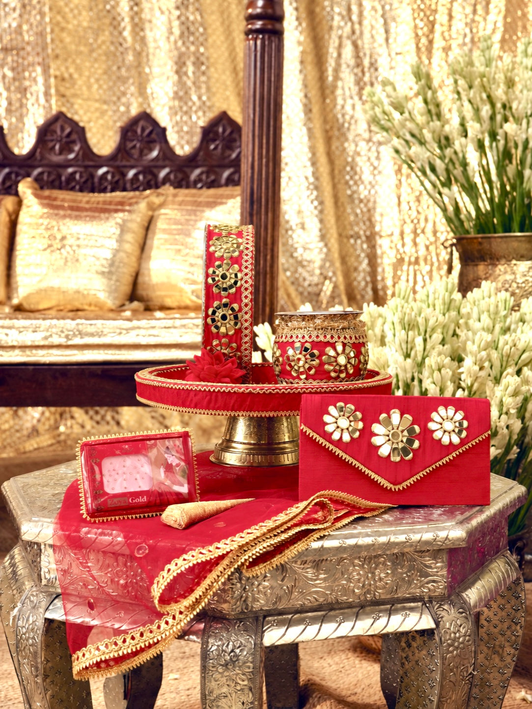 Sitara Essential Karwa Chauth Full Pooja Hamper (Thali Without Latkan)
