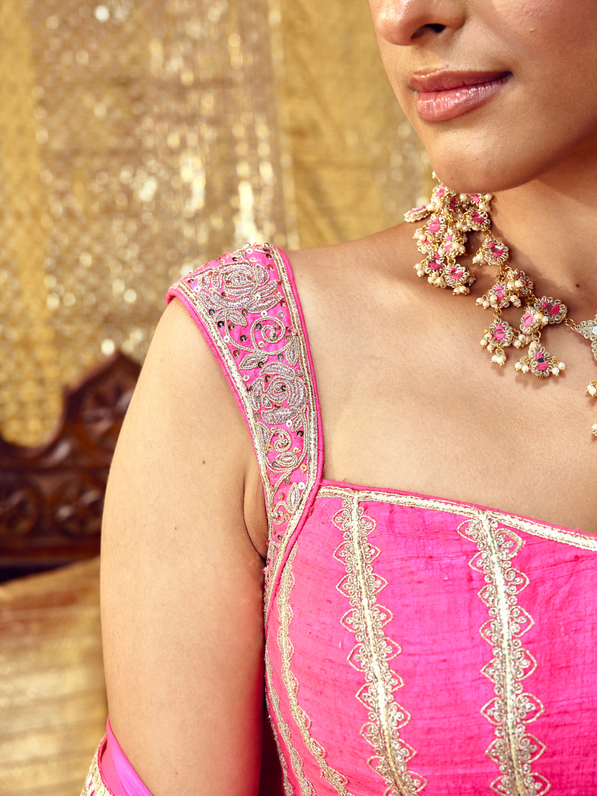 Gulaab Saree Set - Hot Pink