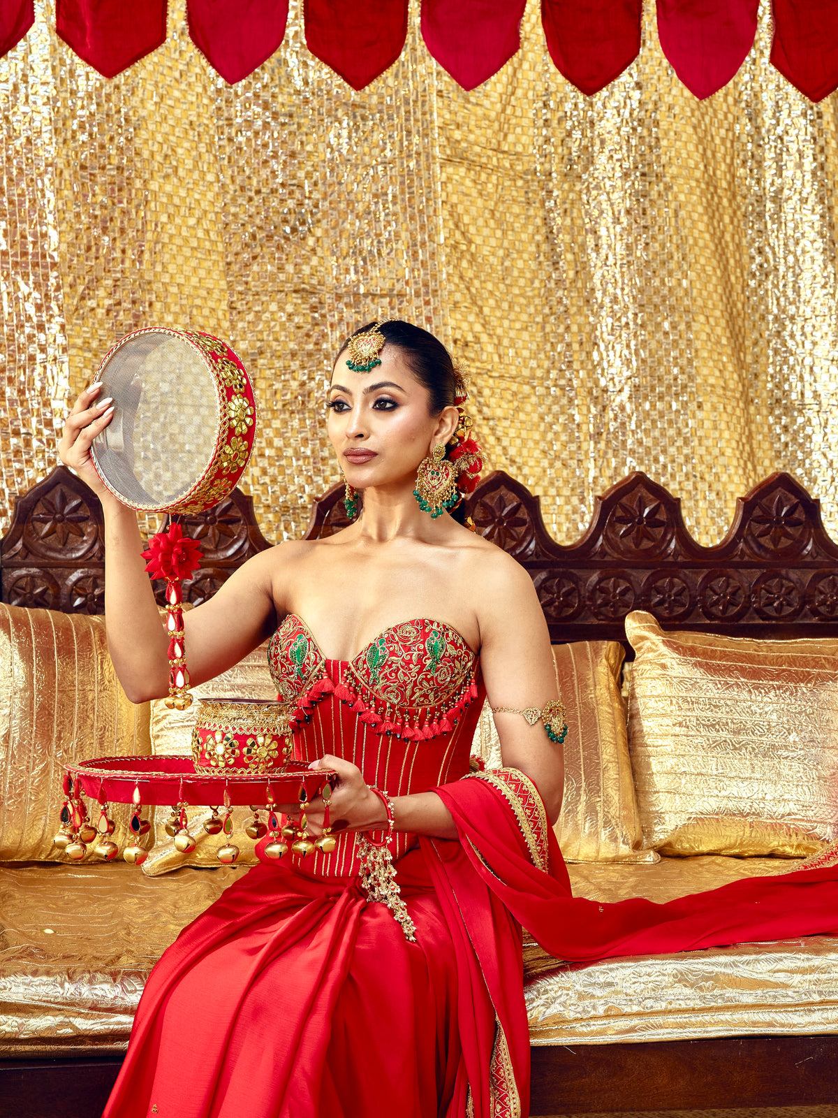 Tota Maina Corset Saree Set