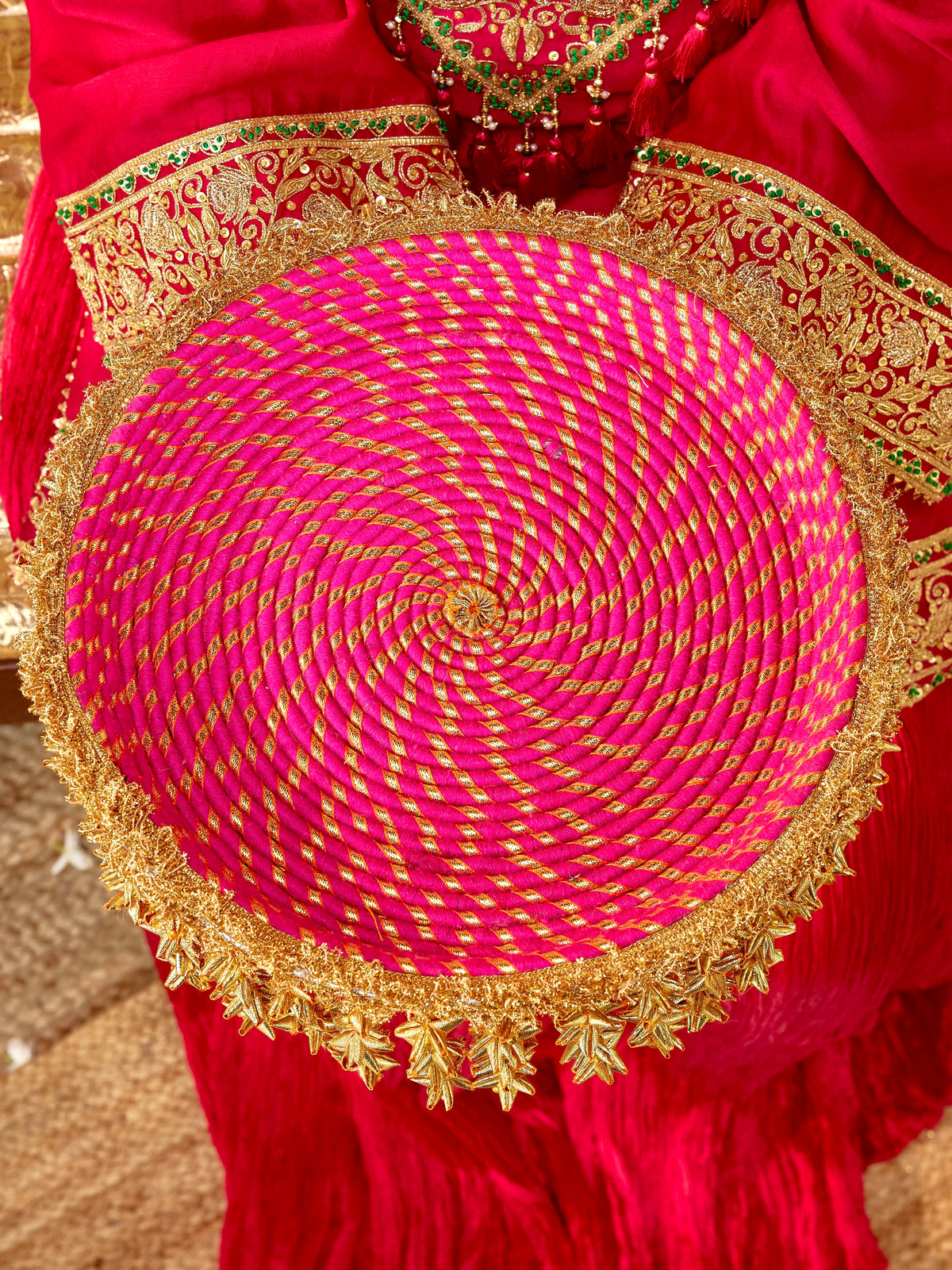 Kumkum Essential Karwa Chauth Pooja Hamper - Rani Pink