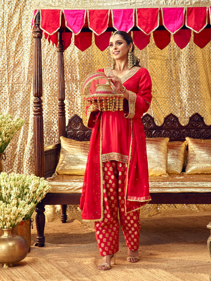 Tota Maina Karwa Chauth Channi - Red