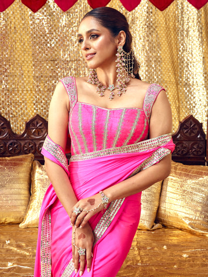 Jhilmil Pair of Hathphool - Rani Pink