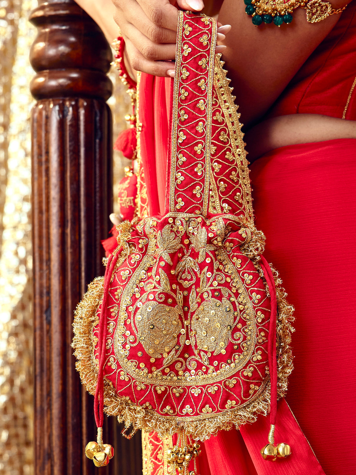 Gulaab Potli Bag - Red