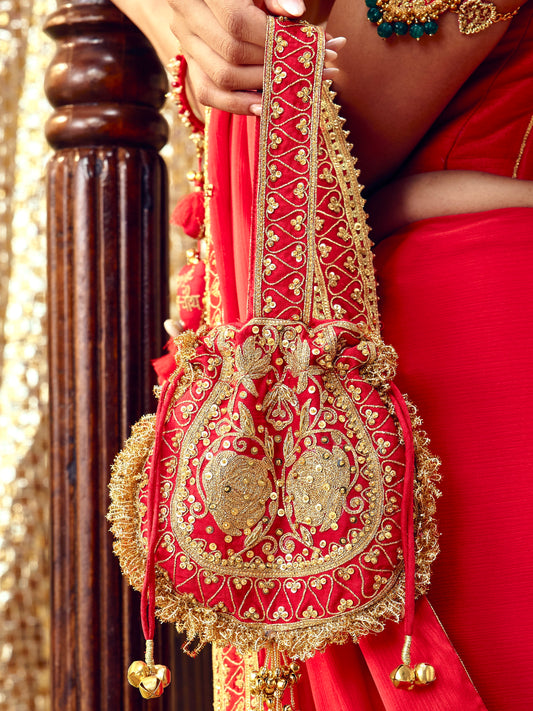 Gulaab Potli Bag - Red