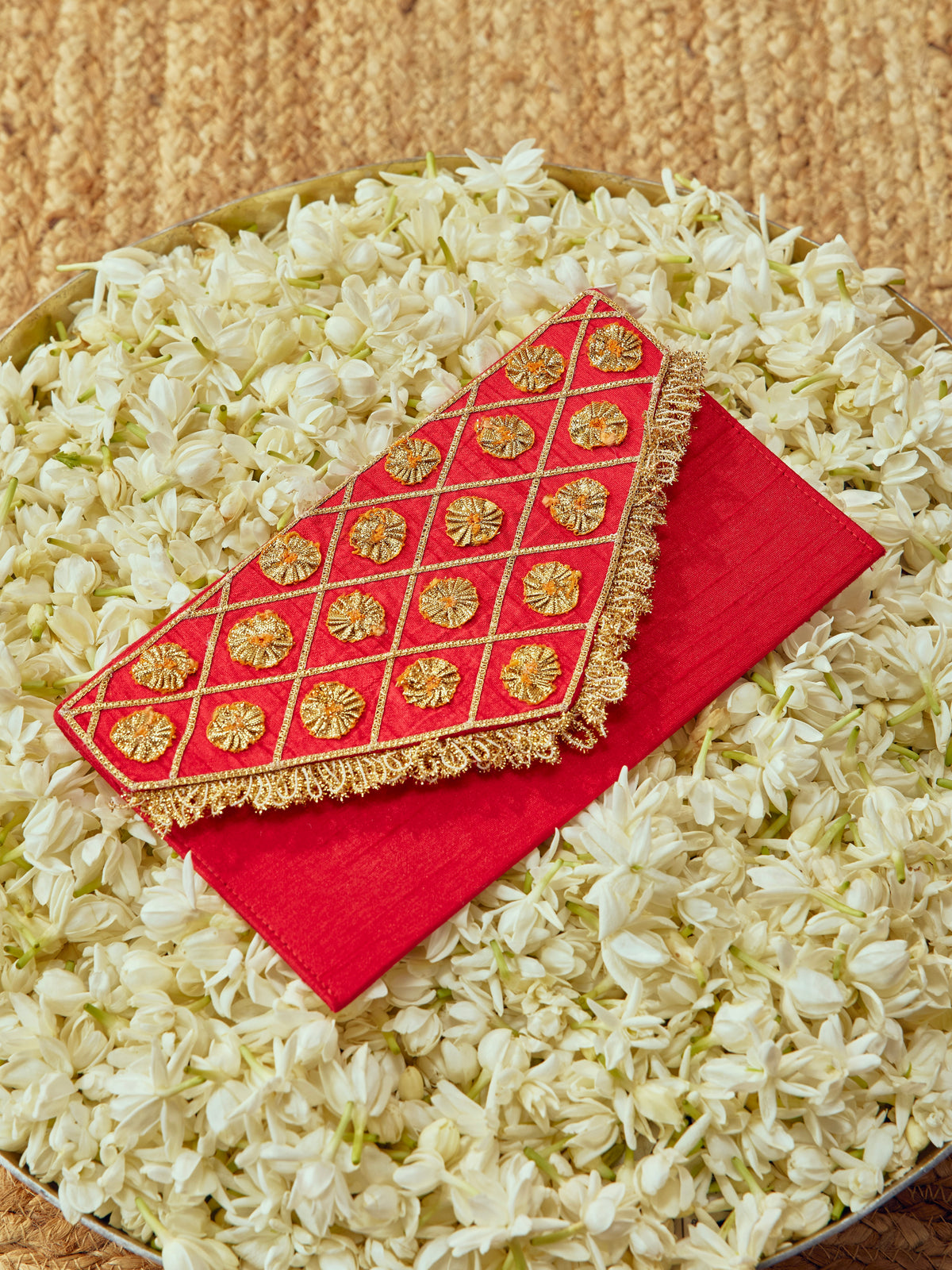 Chamak Karwa Chauth Envelope - Red