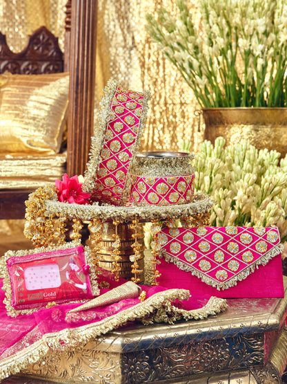 Chamak Karwa Chauth Bindi Cover - Rani Pink