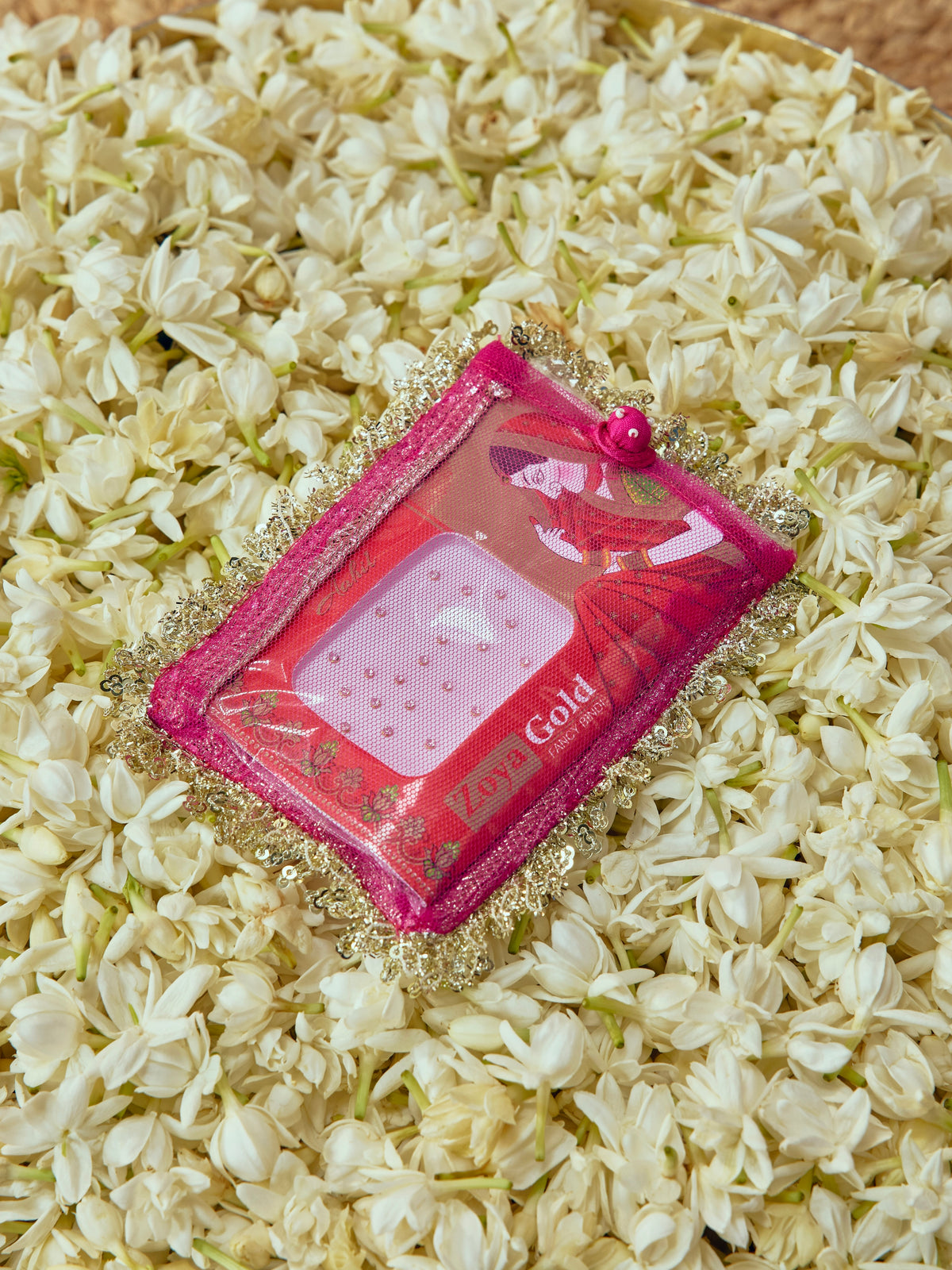 Chamak Karwa Chauth Bindi Cover - Rani Pink