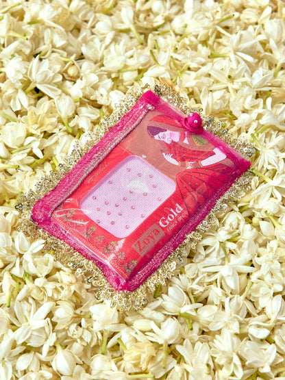 Chamak Essential Karwa Chauth Full Pooja Hamper - Rani Pink