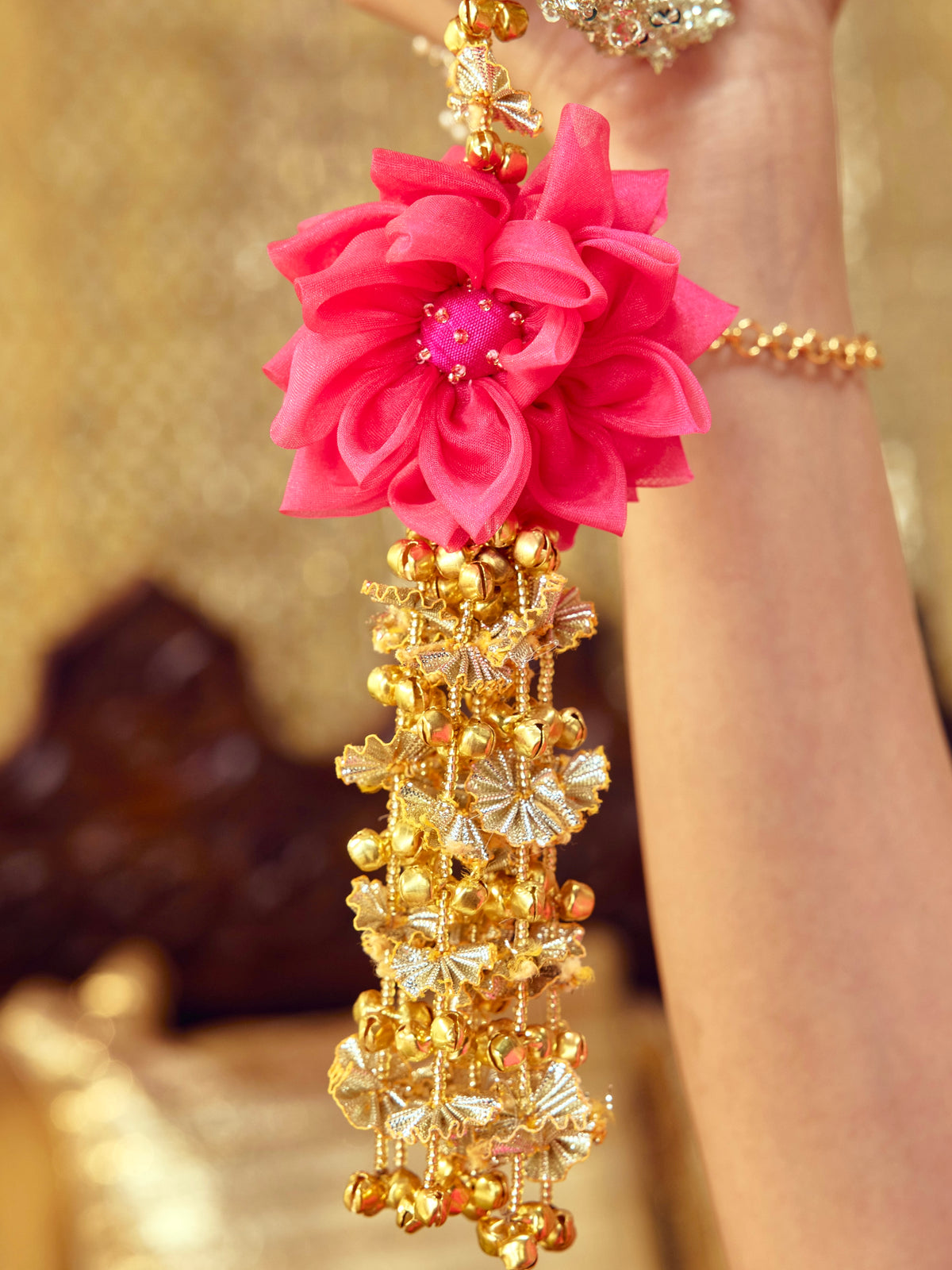 Chamak Karwa Chauth Channi - Rani Pink