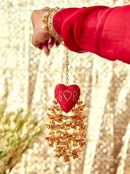 Custom Initial Red Gota Bracelet (Single Hand)