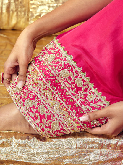 Tota Maina Farshi Salwar Set - Rani Pink