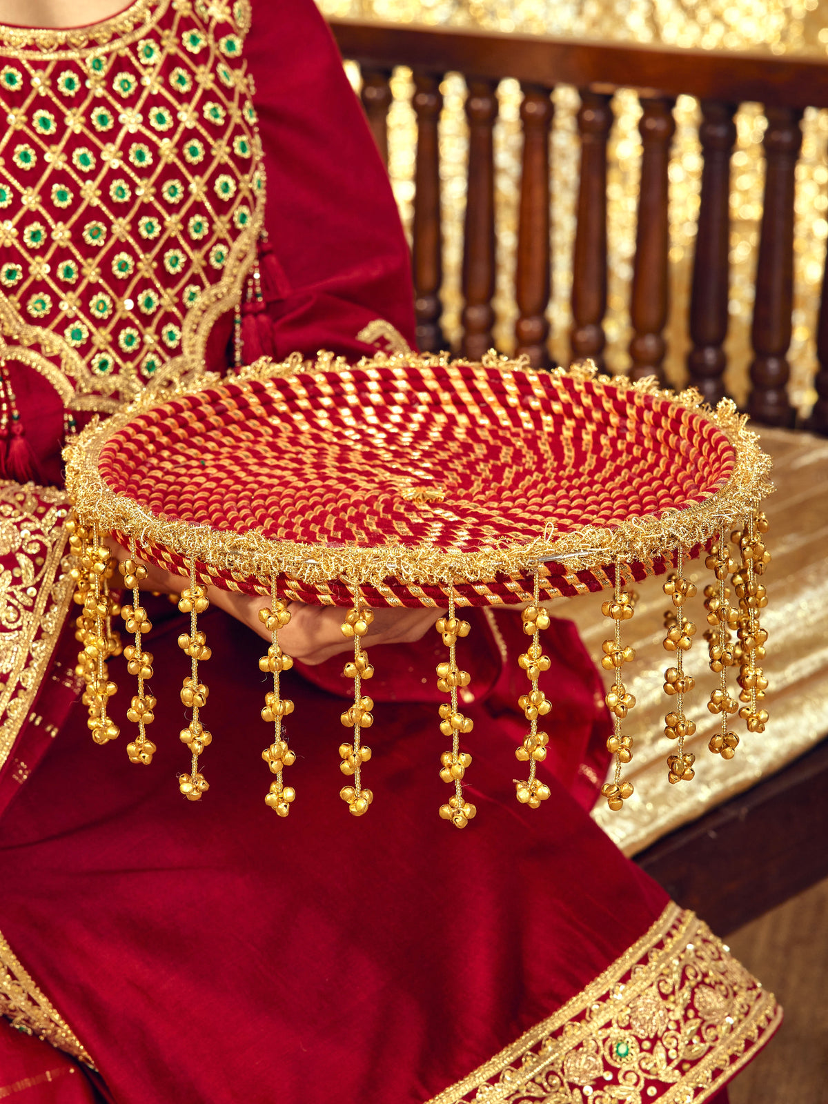 Kumkum Essential Karwa Chauth Full Pooja Hamper - Maroon
