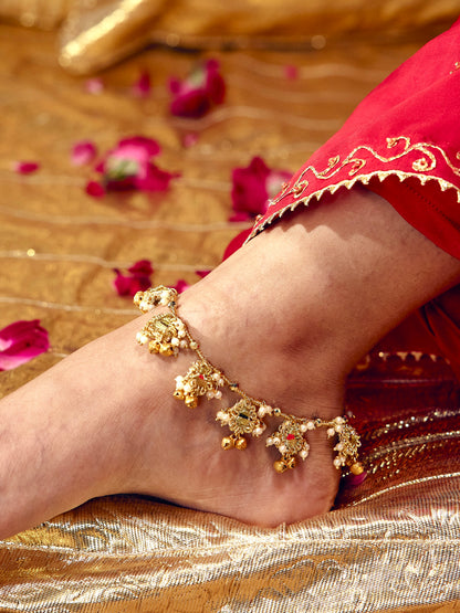 Jhilmil Pair of Payal - Gold