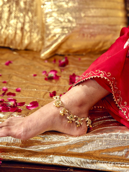 Jhilmil Pair of Payal - Gold