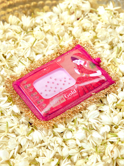 Tota Maina Essential Karwa Chauth Full Pooja Hamper - Rani Pink (Thali Without Latkan)