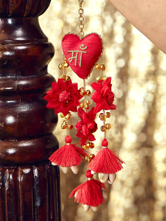 Maa Red Bracelet with Latkan (Single Hand)