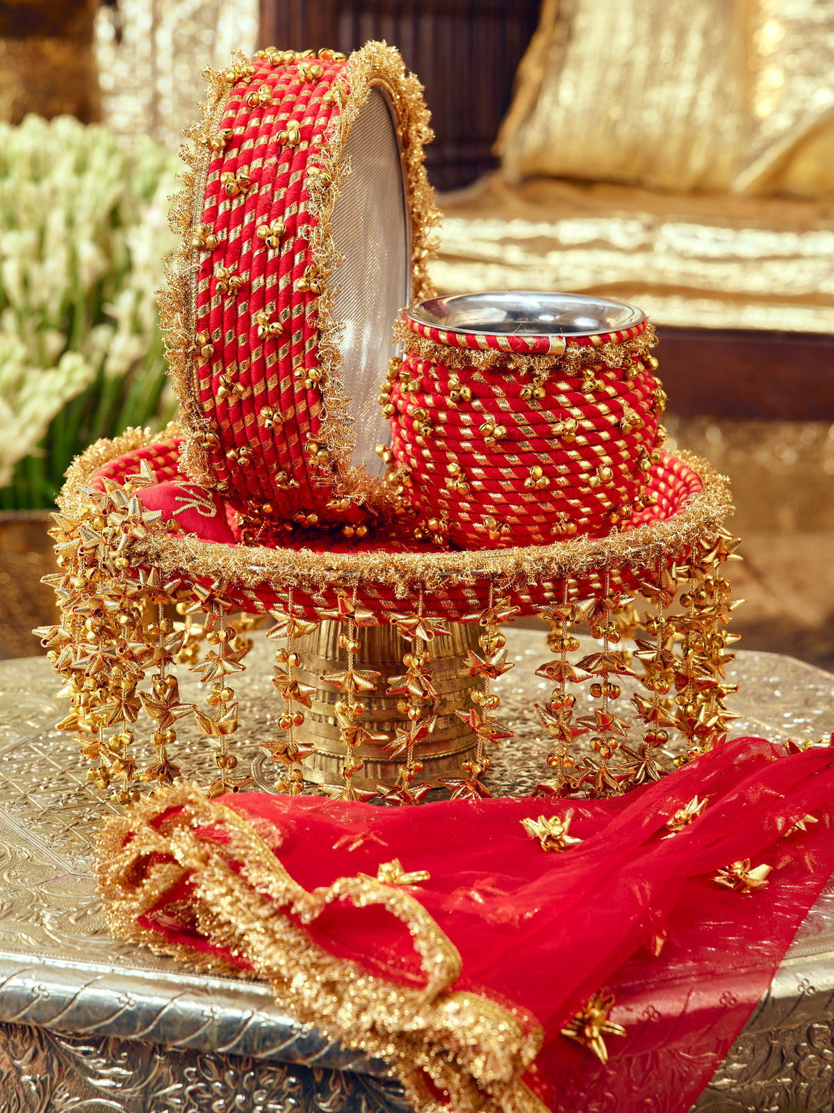 Kumkum Karwa Chauth Thali - Red