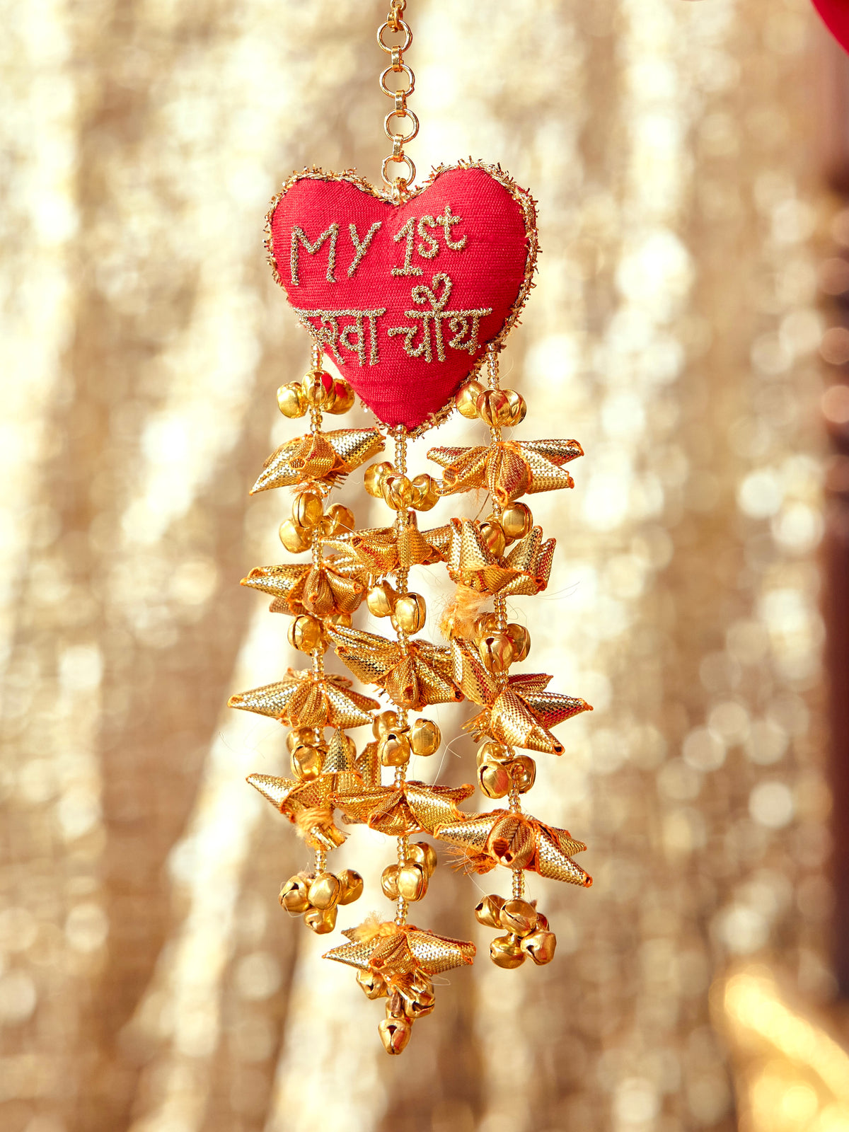 My First Karwa Chauth Red Gota Bracelet (Single Hand)