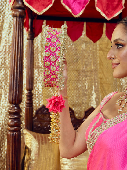 Chamak Karwa Chauth Channi - Rani Pink