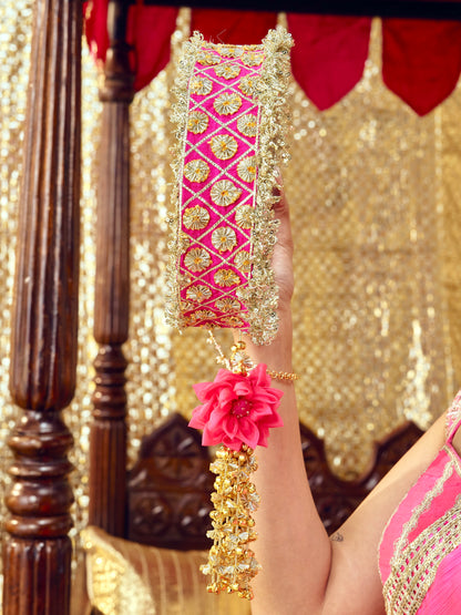 Chamak Karwa Chauth Channi - Rani Pink