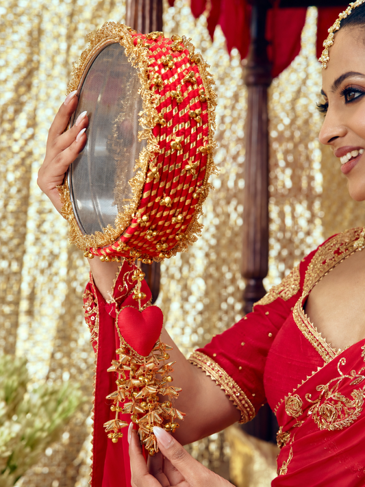 Kumkum Karwa Chauth Channi - Red