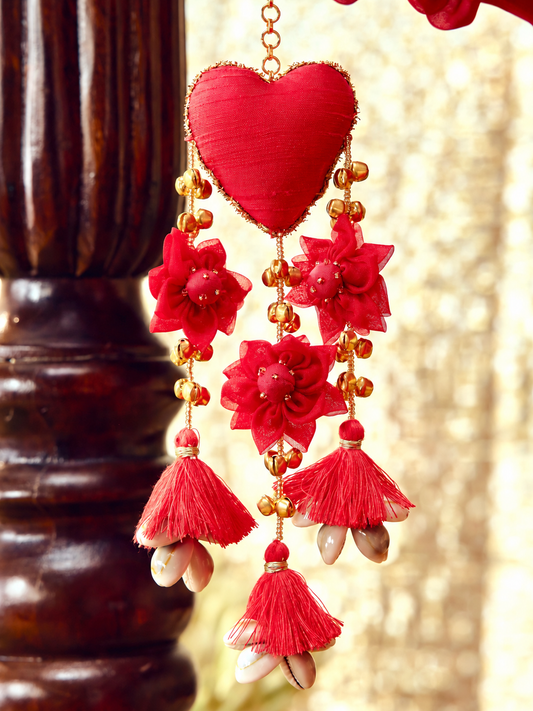 Red Floral Bracelet (Single Hand)