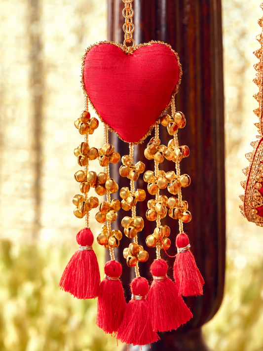 Red Ghungroo Bracelet (Single Hand)