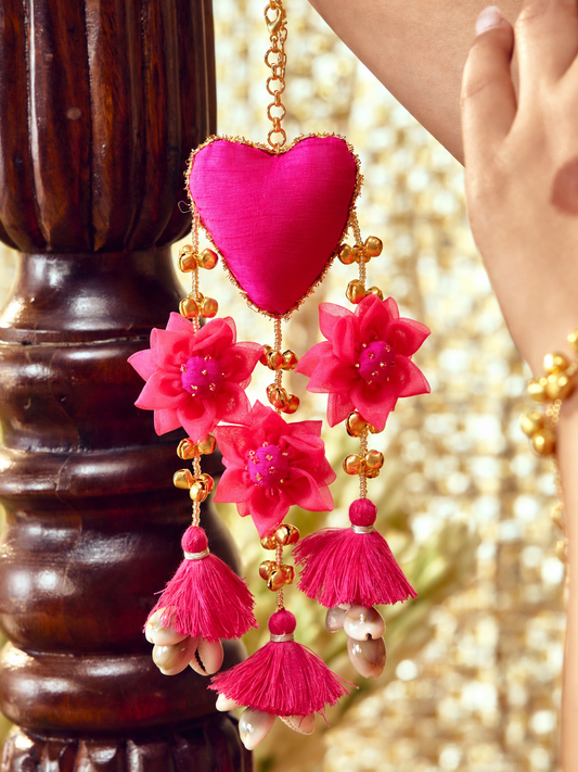 Rani Pink Floral Bracelet (Single Hand)