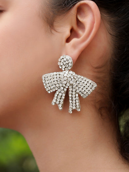 Bow Rhinestone Earrings
