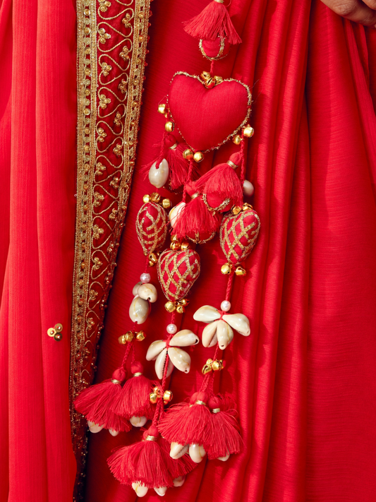 Red Bangle with Latkan (Single Hand)