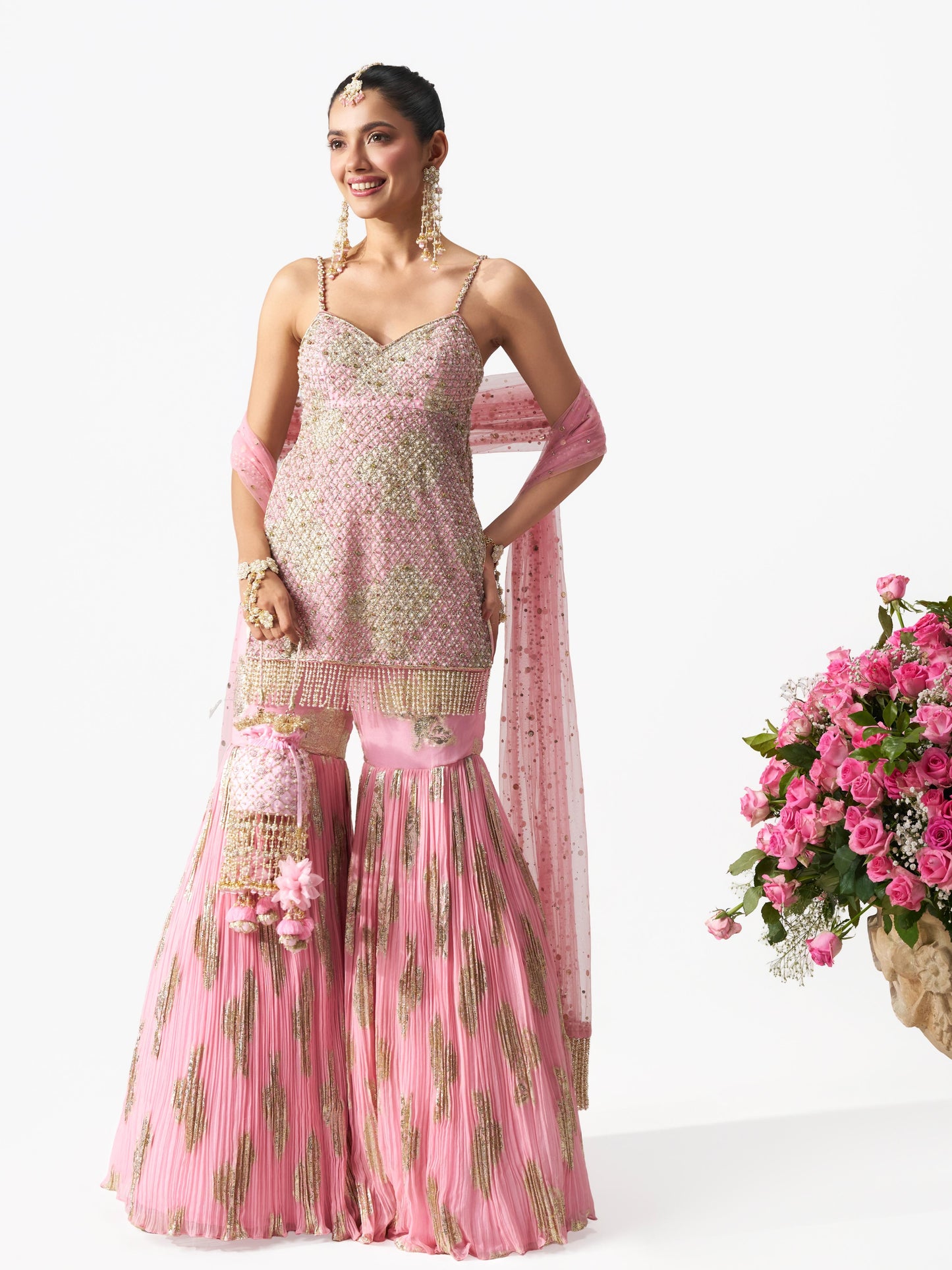 Mehbooba Pink Sharara Set